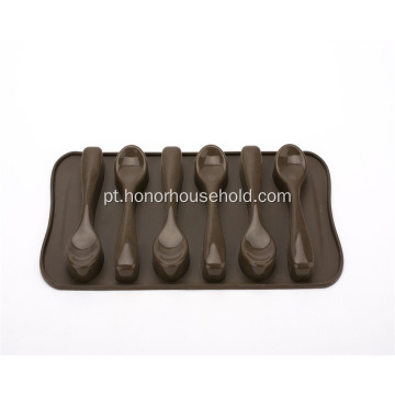 Molde de bolo de formato de chocolate de silicone